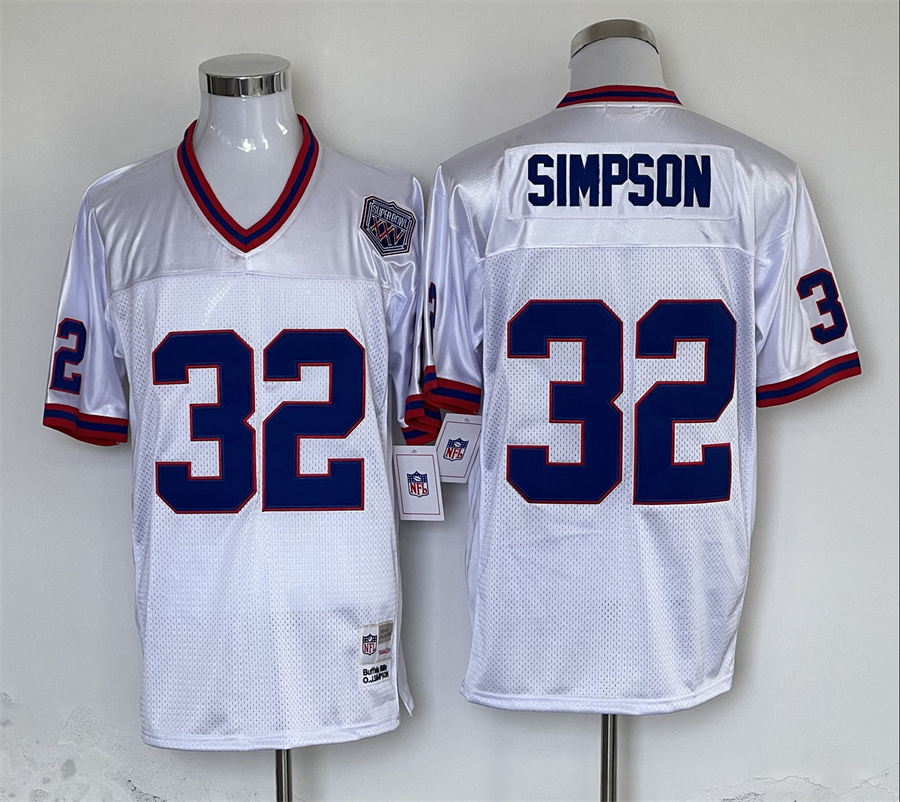 Men's Buffalo Bills OJ Simpson Mitchell & Ness White Legacy Jersey